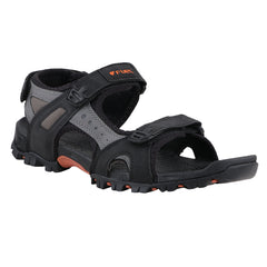 FUEL Timberland-08 Comfortable and Lightweight with Cushioned Footbed Sole Sports Sandals for Men (Black)