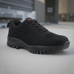 FUEL Trendy Safety Shoes in Strong Knitted Fabric, Metallic toe cap (200 J) Toe with Rubber Sole