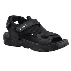 FUEL Gabbro Chunky Sports Sandals for Men (Black)