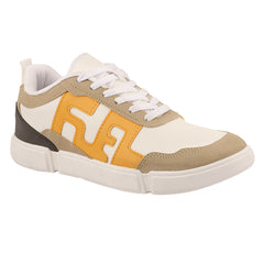 FUEL Striker Athletic Lightweight with Durable PVC Sole and Cushioned Comfort Shoes for Men's (White)