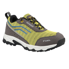 FUEL Defender EVA+Rubber Anti-Slip Sole and Breathable Mesh Upper with Lightweight Composite Toe Lace-Up Industrial Work Safety Shoes for Men's (Black)