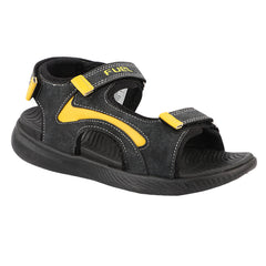 FUEL Power-lite-03 Lightweight & Comfortable with Cushioned Footbed & EVA Sole Sandal for Kids (Black)