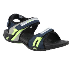 FUEL Vento-JR-02 Men’s Sports Sandals | Velcro Strap | EVA + TPR Sole | Cushioned Footbed | Lightweight Walking Sandals for Daily, Travel & Outdoor Use (Green)