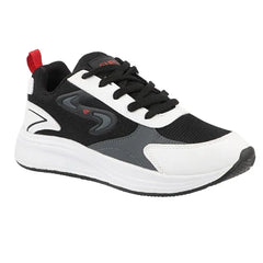 FUEL XO-Blaze Shoes for Men – Stylish & Lightweight Lycra Upper Shoes with Comfortable EVA Insole and Durable Sole for Everyday Casual Wear, (Black, White)