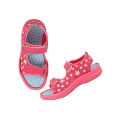 FUEL Twinkle-Toe Open Toe Two Strap Sandals with Comfort Sole For Little Girls
