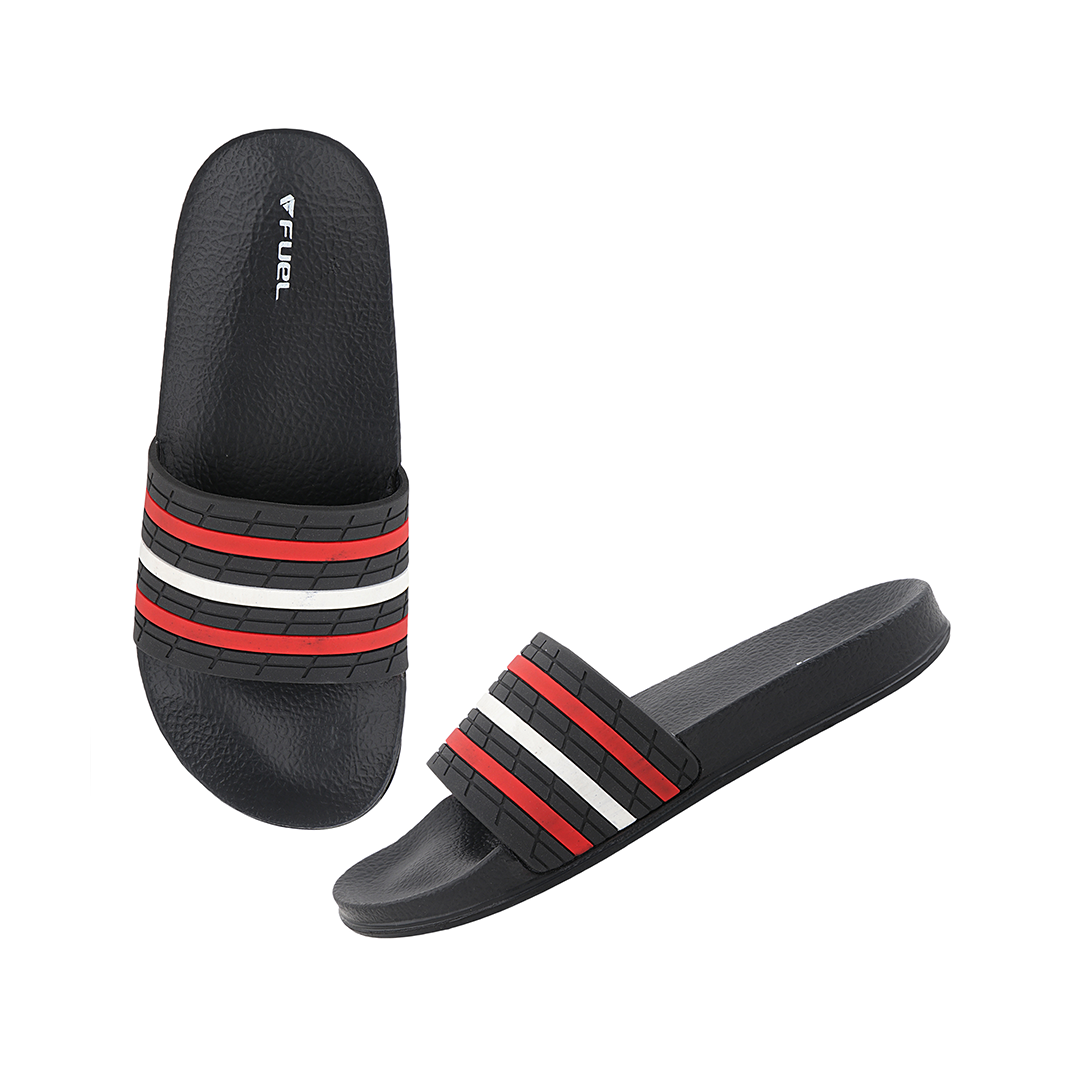 FUEL SLF-03 Kids Slippers (Red/Black)