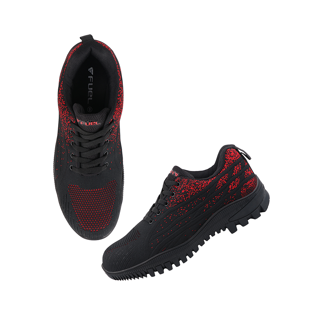 FUEL Trendy Safety Shoes in Strong Knitted Fabric, Metallic toe cap (200 J) Toe with Rubber Sole