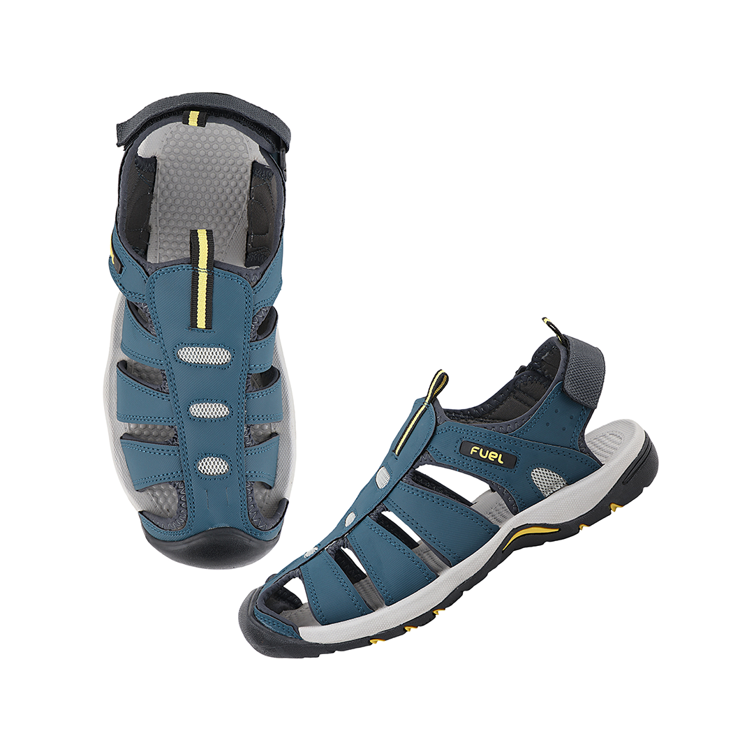 Fuel Soldier-11 Sandal For Men's (Navy/Yellow)