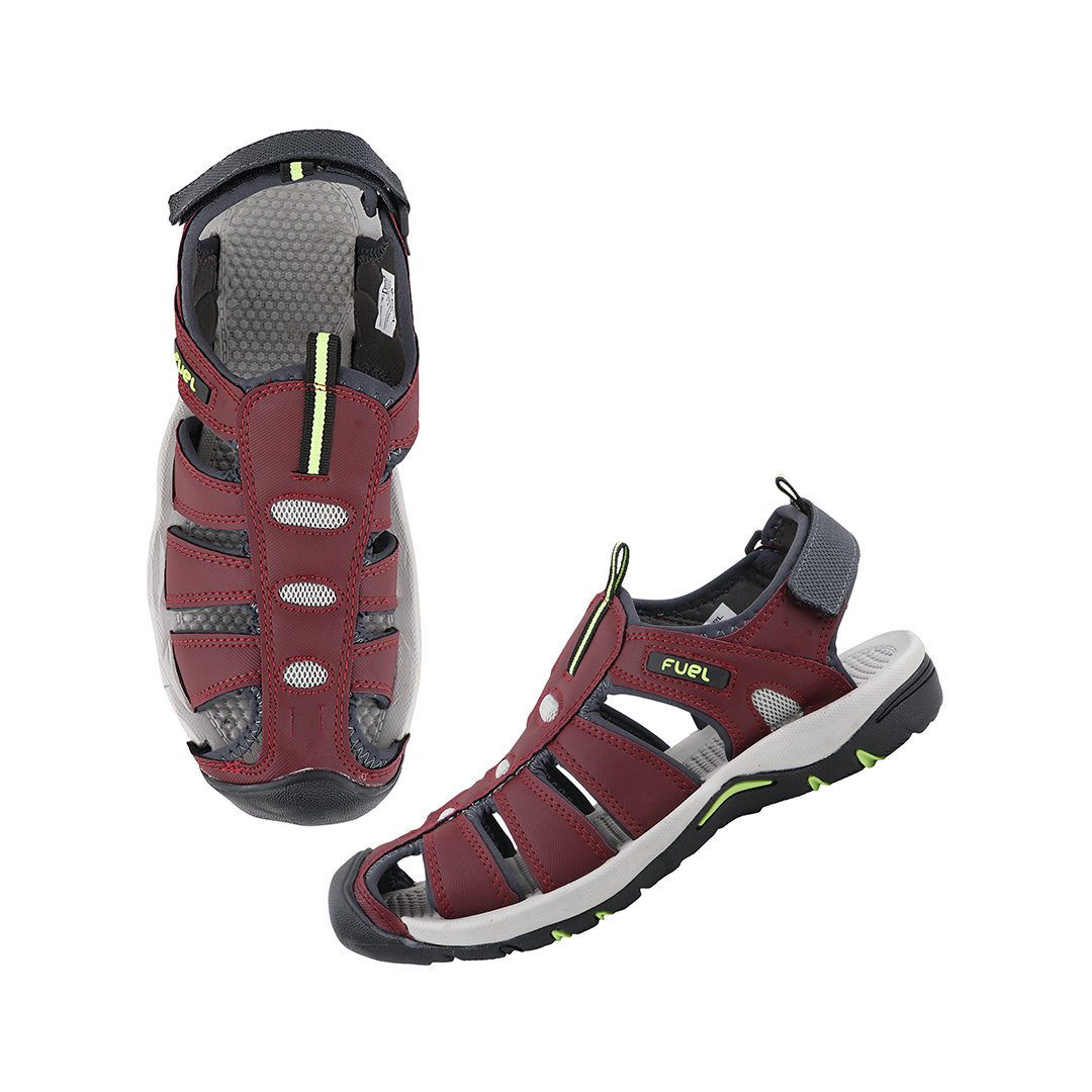 Fuel Soldier-11 Sandal For Men's (Maroon/Green)
