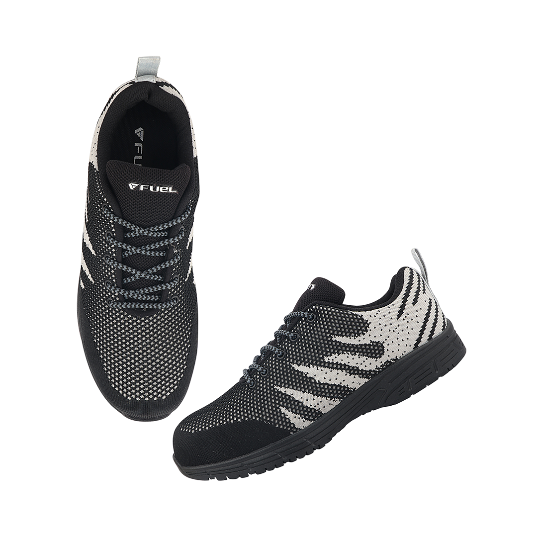 Fuel Gracy Safety Shoes for Women's (Black-Grey)