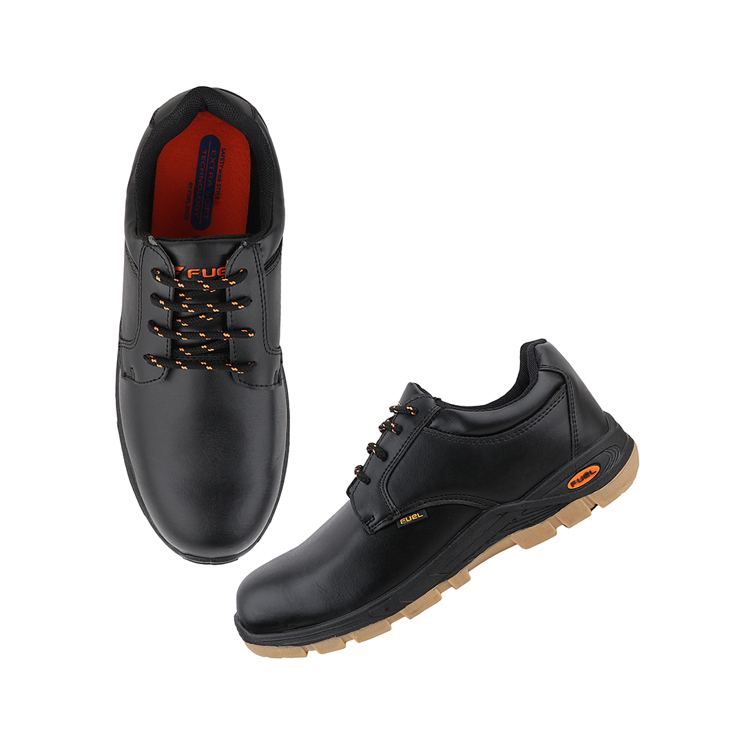 FUEL Comfortable and breathable Jordan LC 2 PVC Safety Shoes with 100J fit at every work and style (Black)