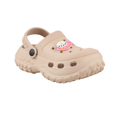 FUEL Poddle Cute & Lightweight EVA Slip-On Clogs for Kids (Beige)