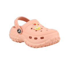 FUEL Poddle Cute & Lightweight EVA Slip-On Clogs for Kids (Peach)