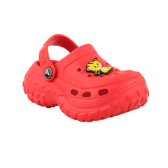 FUEL Poddle Cute & Lightweight EVA Slip-On Clogs for Kids (RED)
