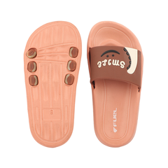 Fuel SLF-02 Flip Flop 4 to 10 Year Kids (Peach & Brown)
