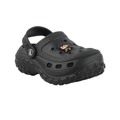 FUEL Poddle Cute & Lightweight EVA Slip-On Clogs for Kids (Black)