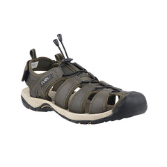 FUEL Soldier-08 Fisherman Protective Toe Cap Sandals for Men (Olive)