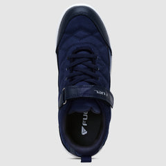 FUEL Tengo Kids Shoes for Boys and Girls, Rexine and Mesh Casual Sneakers with Lightweight EVA Sole, Comfortable and Stylish Footwear, School, Walking, Outdoor Activities and Everyday Use. (Navy)