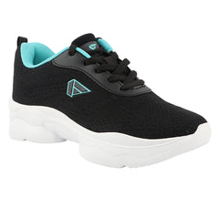 FUEL Wave Breathable & Cushioned Footbed Lace-Up Sports Shoes For Women's (Black)