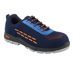 FUEL Armour 1 DD ISI Marked Strong Knitting Upper Breathable Safety Shoes for Men's Steel Toe Cap With Double Density Rubberized PVC Sole (Navy)