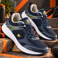 FUEL Carter Athletic Casual & Affordable Anti-Skid Sports Shoes for Men's (Navy-White)