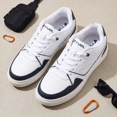 FUEL TED Trendy Lace-Up Sneakers for Men with Non-Slip Sole (Blue)