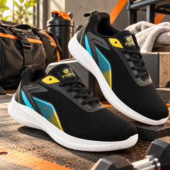 FUEL Rainbow Comfortable and light-weight Sports Shoes For Men (Black)