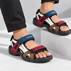 FUEL Rambo-01 Casual Sports Sandal for Men (Red)