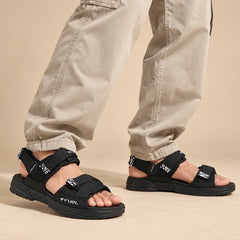 FUEL Combat-01 Breathable & Anti-Skid Outdoor Sandals For Men's (Black)