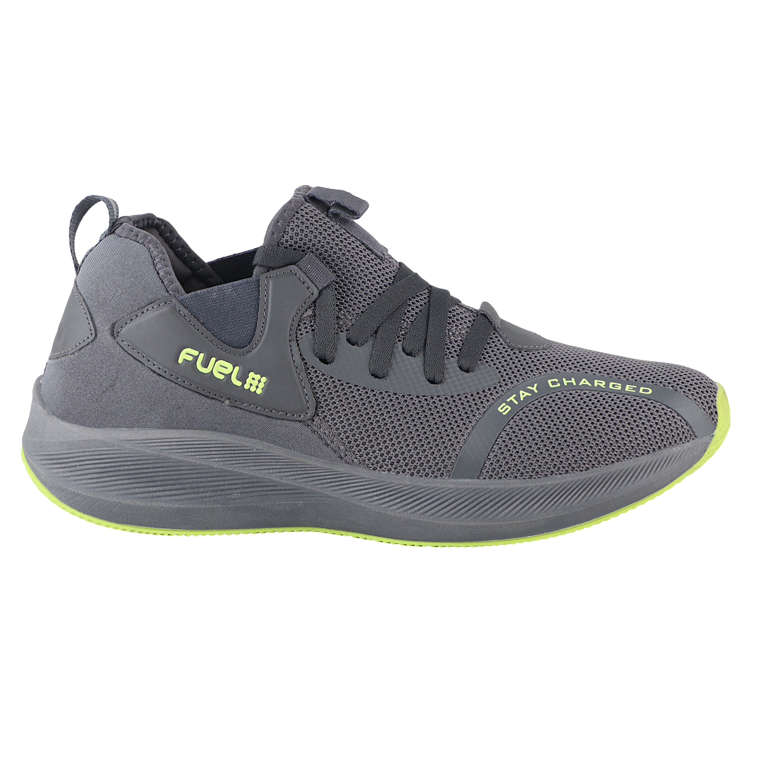 Fuel Wine Sports Shoes For Men (D-Grey-P-Green)