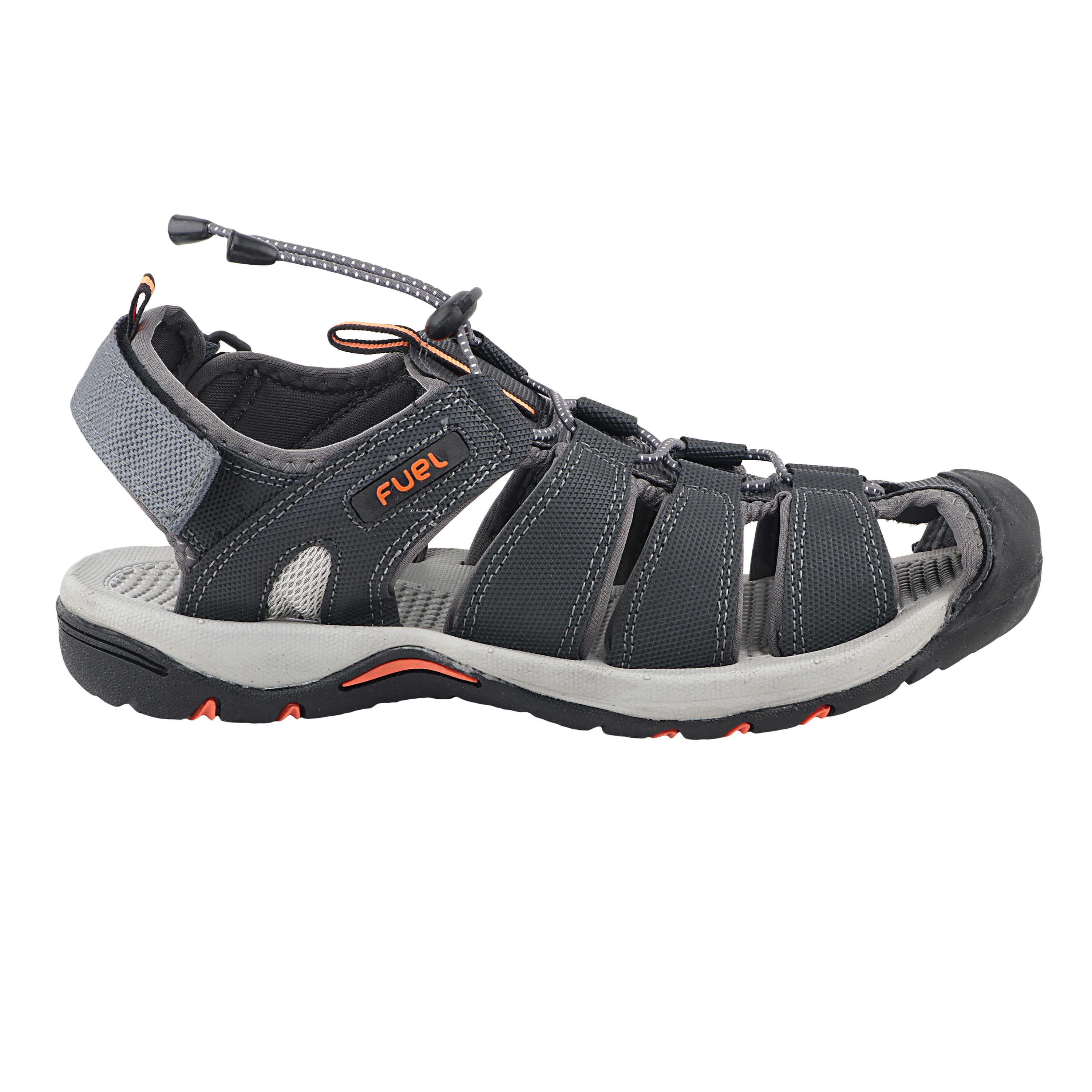 Fuel Soldier-08 Fisherman Sandals for Men (Grey-Orange)