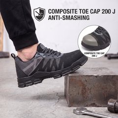 FUEL Reevon-02 Lightweight Knitted Fabric Upper in Kevlar Insole Industrial Safety Shoes with Composit toe cap (200J)