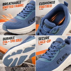 FUEL Phantom Running & Walking with Cushioned Comfort and Durable Sole for Men's (Blue)