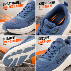 FUEL Phantom Running & Walking with Cushioned Comfort and Durable Sole for Men's (Blue)