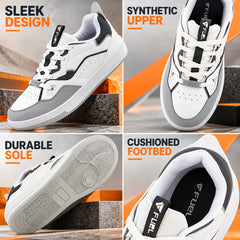 FUEL Nava-02 Sneakers for Men with Style & Comfort (Grey-White)