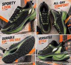 FUEL Cave Lightweight & Breathable with Comfortable Cushioning & Modern Style Sports Shoes for Men's (Green)