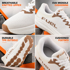 FUEL Airfly Comfortable and Light weight Sport Shoes for Men's (White)