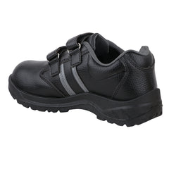 FUEL Riga Leather Safety Shoes for Women's Steel Toe Cap With Single Density PVC Sole (Black)