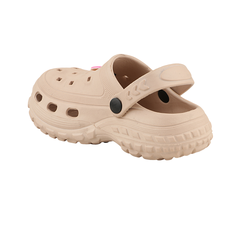 FUEL Poddle Cute & Lightweight EVA Slip-On Clogs for Kids (Beige)
