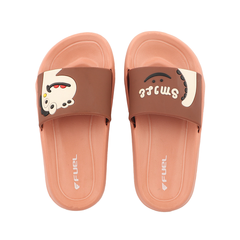 Fuel SLF-02 Flip Flop 4 to 10 Year Kids (Peach & Brown)