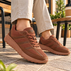 FUEL Frenzy Lightweight & Durable with Stylish Corduroy Cushioned Comfort Durable PVC Sole for Men's (Brown)