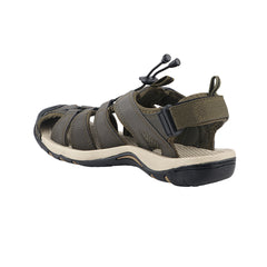 FUEL Soldier-08 Fisherman Protective Toe Cap Sandals for Men (Olive)