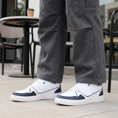 FUEL TED Trendy Lace-Up Sneakers for Men with Non-Slip Sole (Blue)