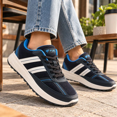 FUEL Frenzy Lightweight & Durable with Stylish Corduroy Cushioned Comfort Durable PVC Sole for Men's (Blue)