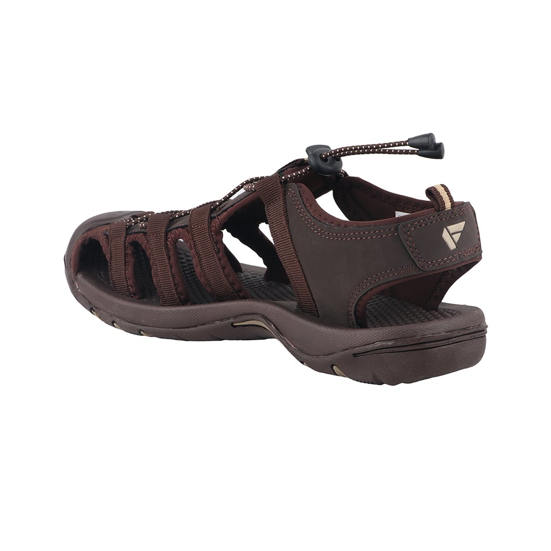 Fuel Soldier-06 Stylish Outdoor Men's Fisherman Sandals with Protective Toe Cap & Durable Grip(Brown)