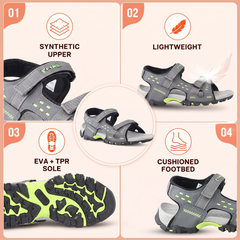 FUEL Timberland Comfortable Casual Sandals for Men (Grey)
