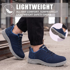 FUEL Arsenal Lightweight Safety Shoes for Men – Durable Industrial Sports Design with Strong Knitted Upper, PVC Sole, and 100J Metallic Toe Cap (UK 6–11)