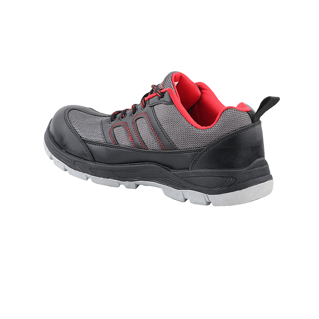 Fuel Armour 4 DD ISI Marked Synthetic Fabric Breathable Safety Shoes For Men's Steel Toe Cap With Double Density Rubberized PVC Sole (Grey)