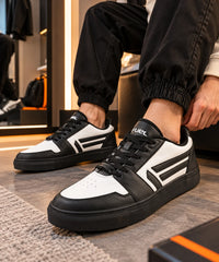 FUEL Nava-01 Shoes Series For Men Style & Comfort Sneakers For Men's (Black-White)