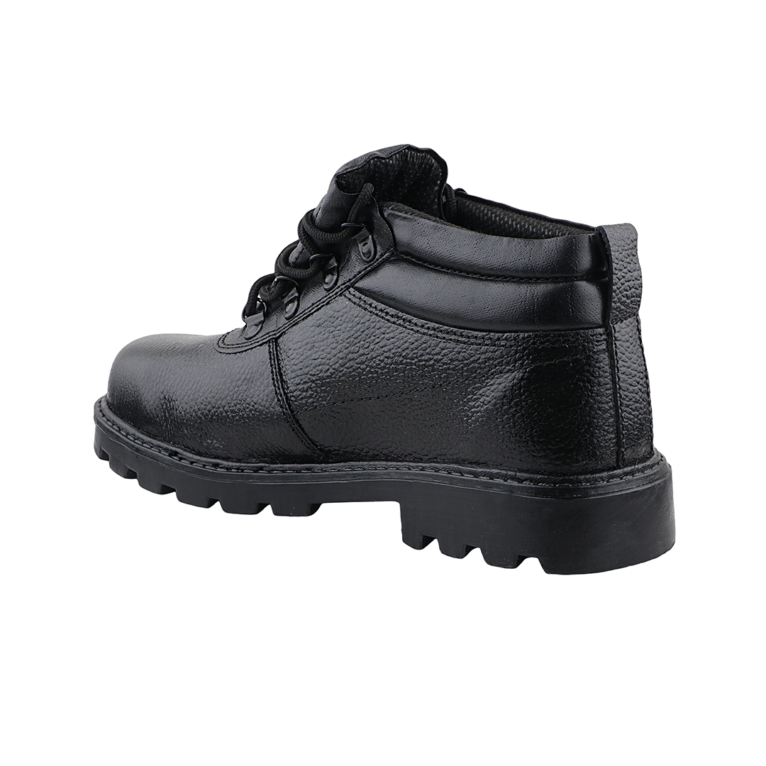 Fuel Flamingo HC Men's Black Lightweight Safety Shoes with PU Sole, Impact Resistant (100 Joules)